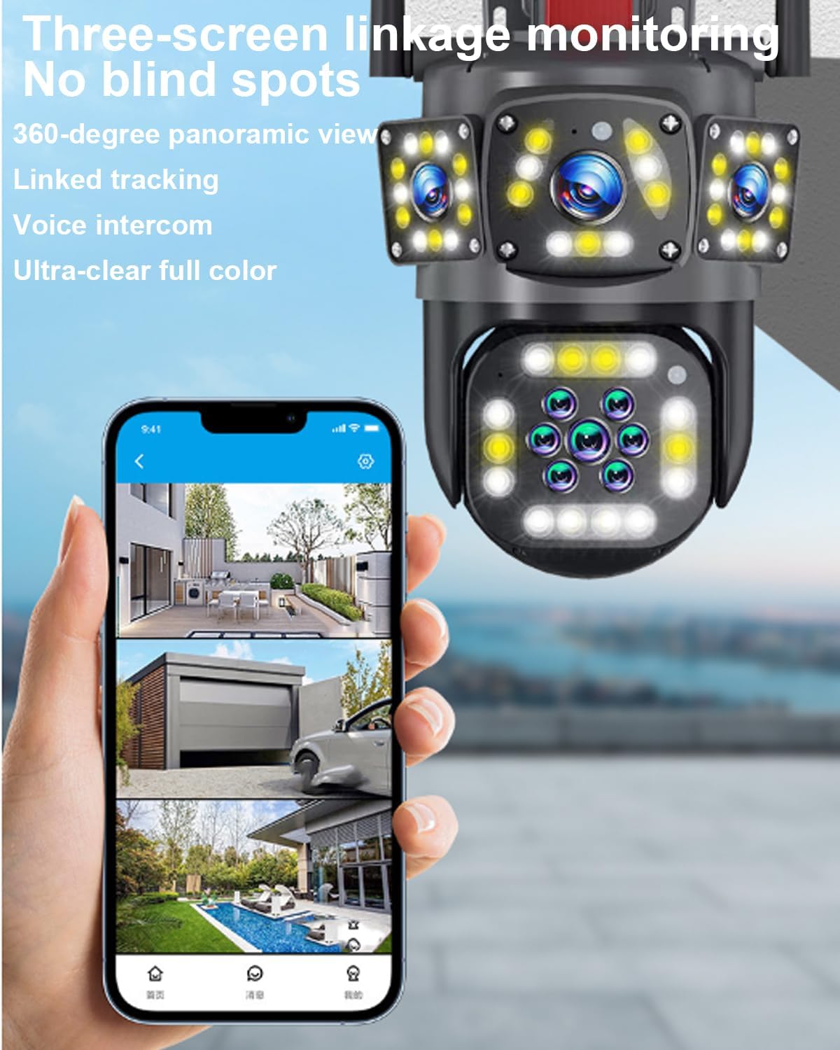 Camara Seguridad Inalambrica Impermeable Inteligente Vision Nocturna