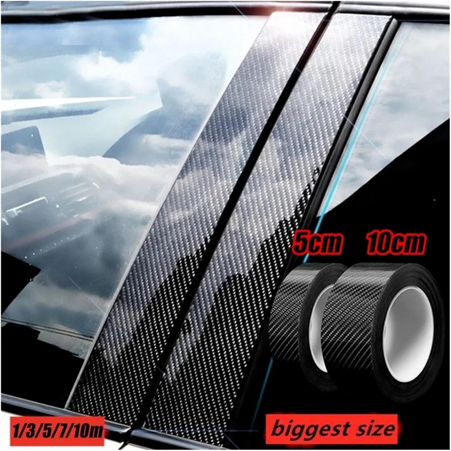 Vinil Adhesivo protector de carbono 5Cm X 1Mts