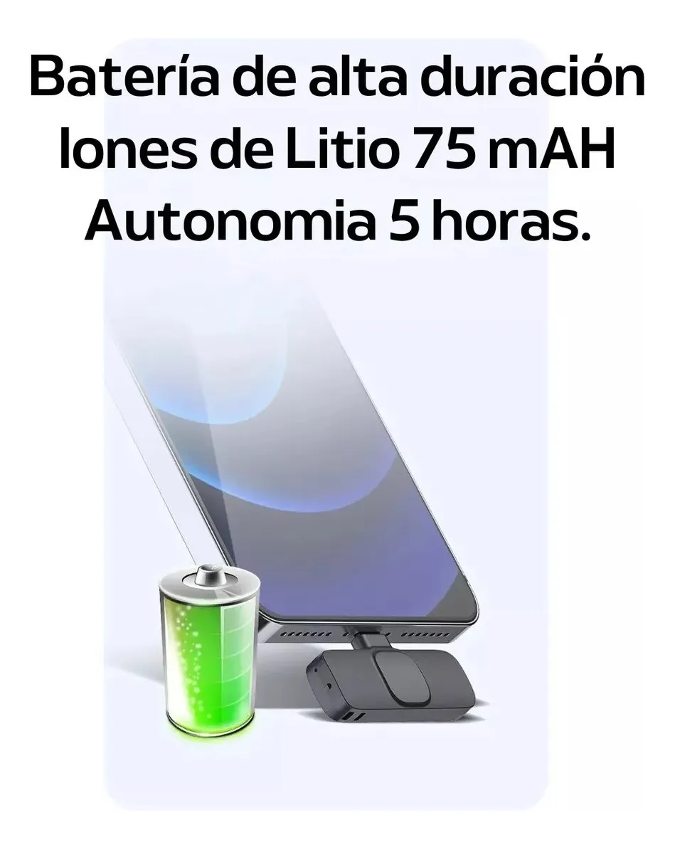 Microfono balita inalambrico 4 en 1 Usb Tipo C y Iphone