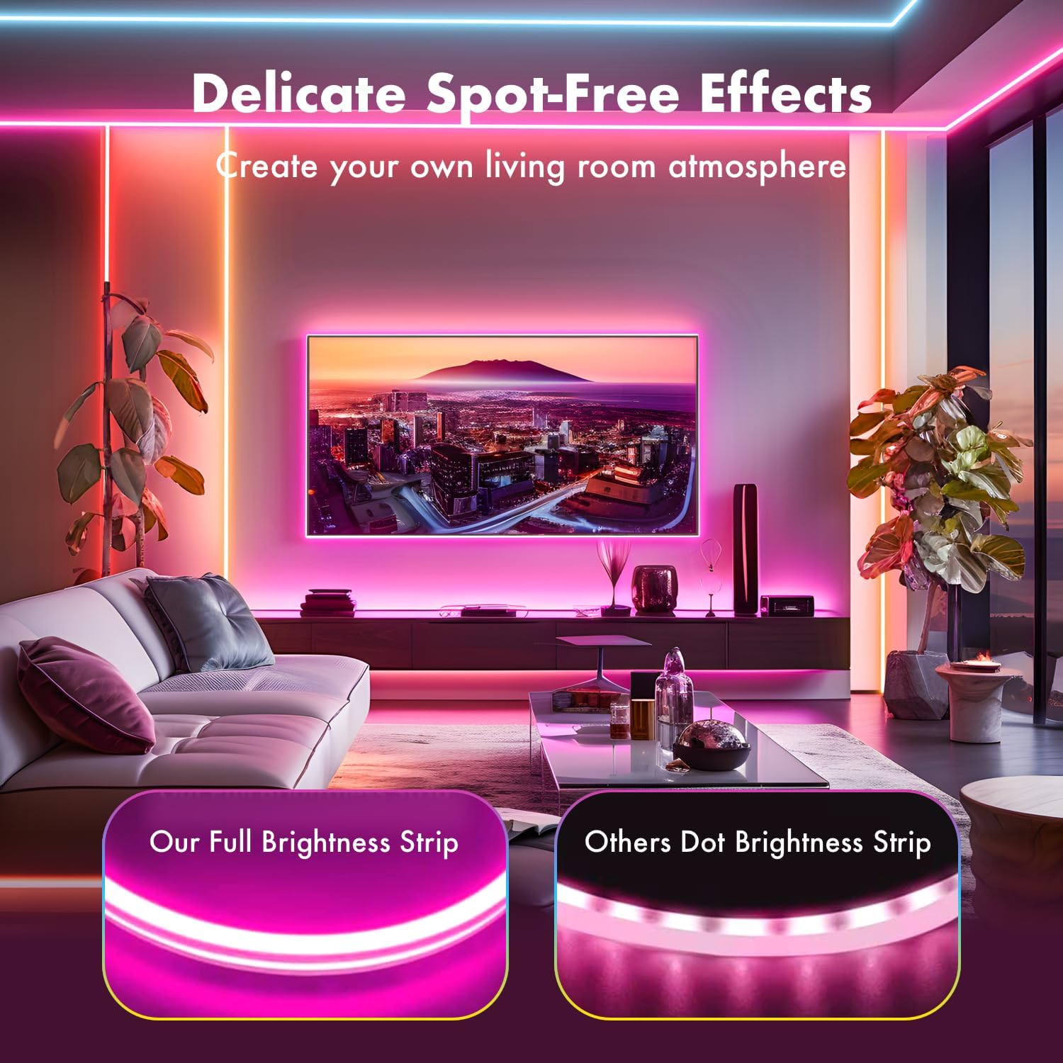 Cinta Led luces Flexible Neon 5 Metros Bluetooth Control Remoto 