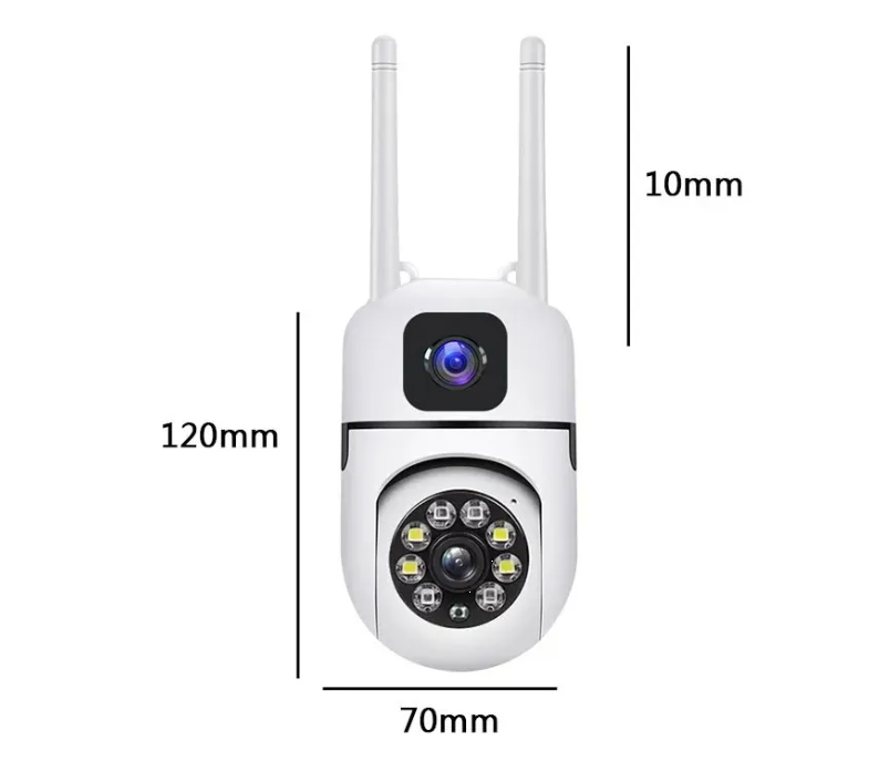 Camara Seguridad Inalambrica 360 Grado Wifi HD Corneta y Sirena