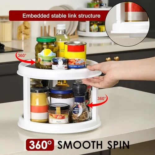 Organizador Giratorio Cocina 2 Niveles Antideslizante 360