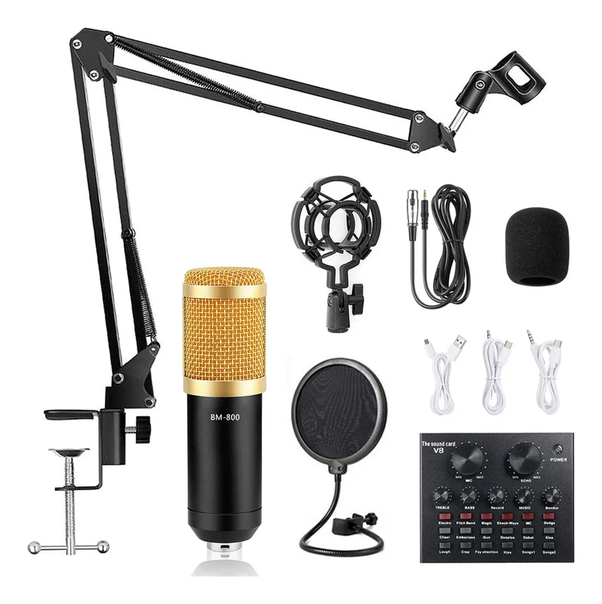 Kit Microfono Profesional Condensador Podcast 