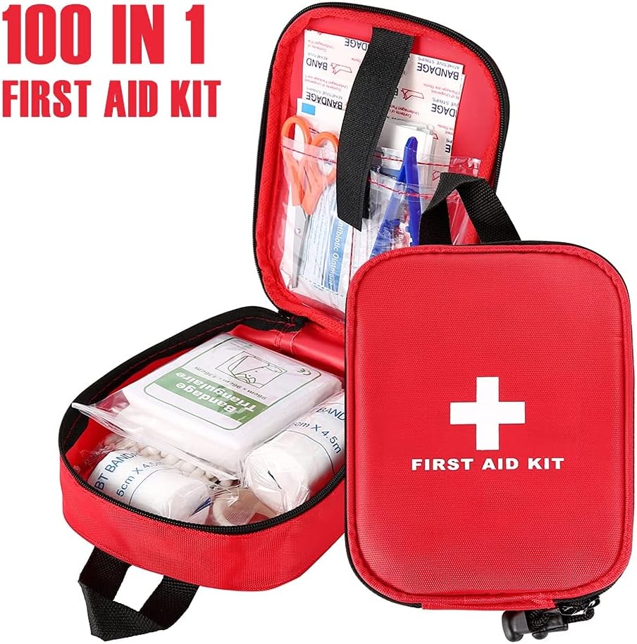 Kit de supervivencia primeros auxilios 100 Piezas y Bolso
