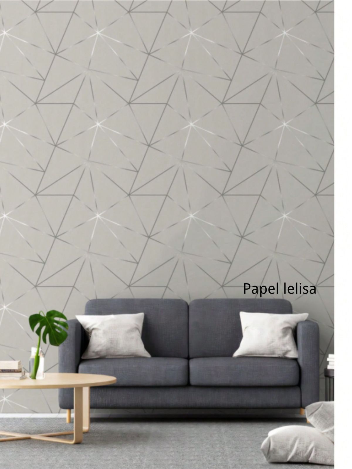 Papel Tapiz Vinil Autoadhesivo con textura 5Mts x 45Cms GRIS