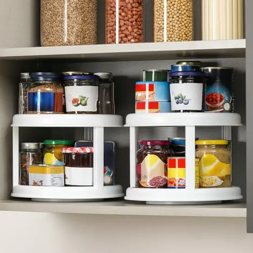 Organizador Giratorio Cocina 2 Niveles Antideslizante 360