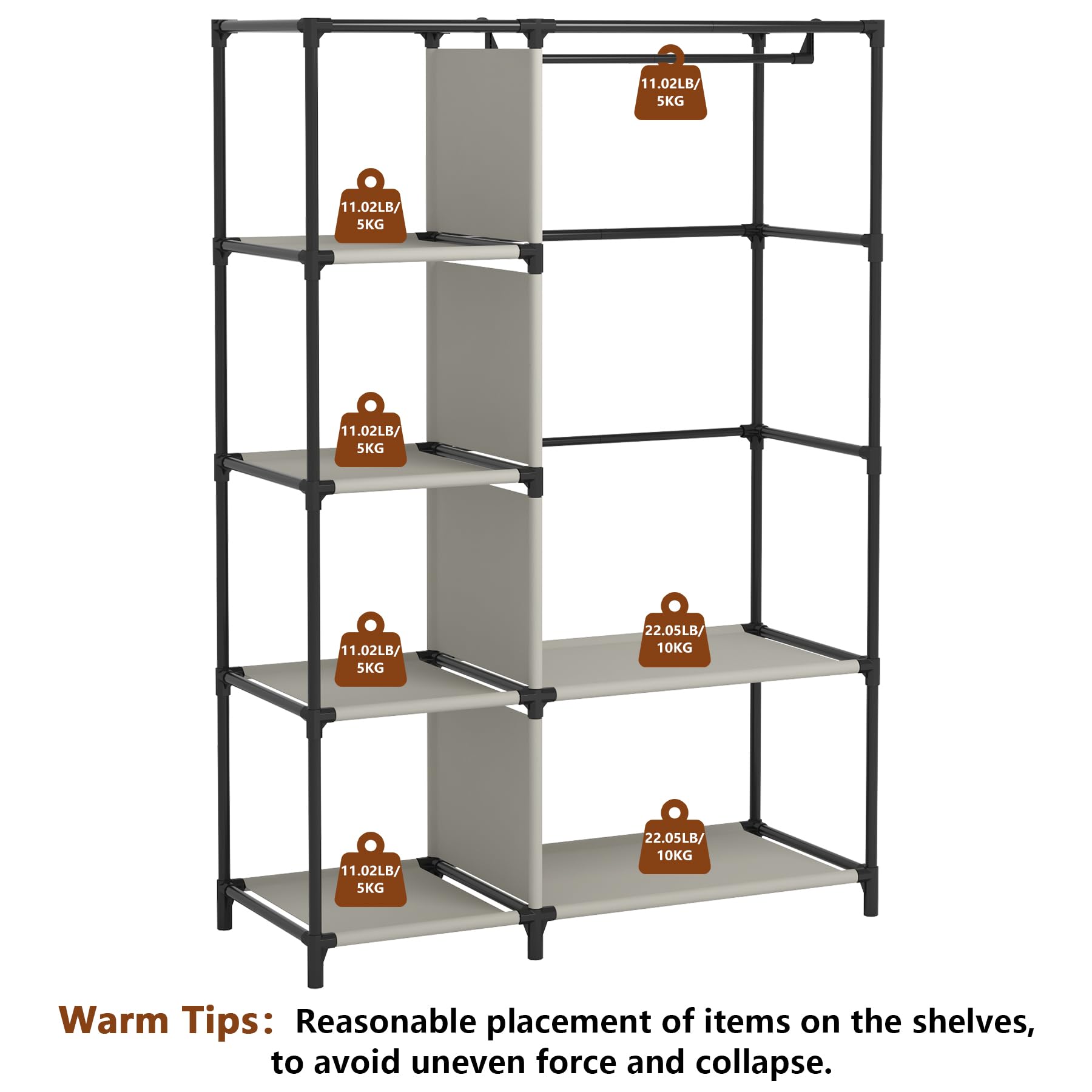 Closet Ropero Armable 2 Puertas Grande Organizador Portatil