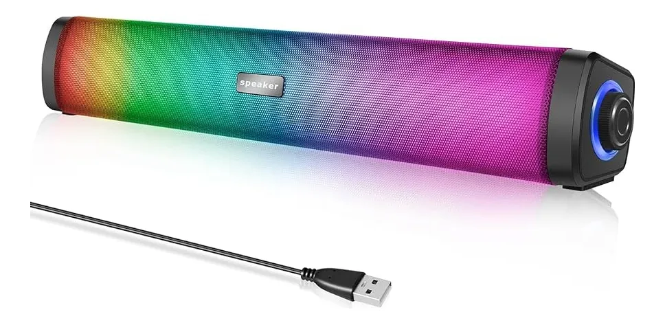 Corneta Bluetooth Barra de sonido Inalambrica RGB Portatil USB