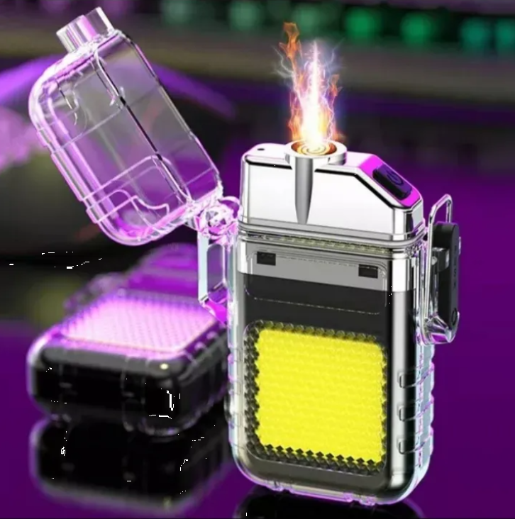 Yesquero Encendedor Electrico Plasma Recargable Con Linterna