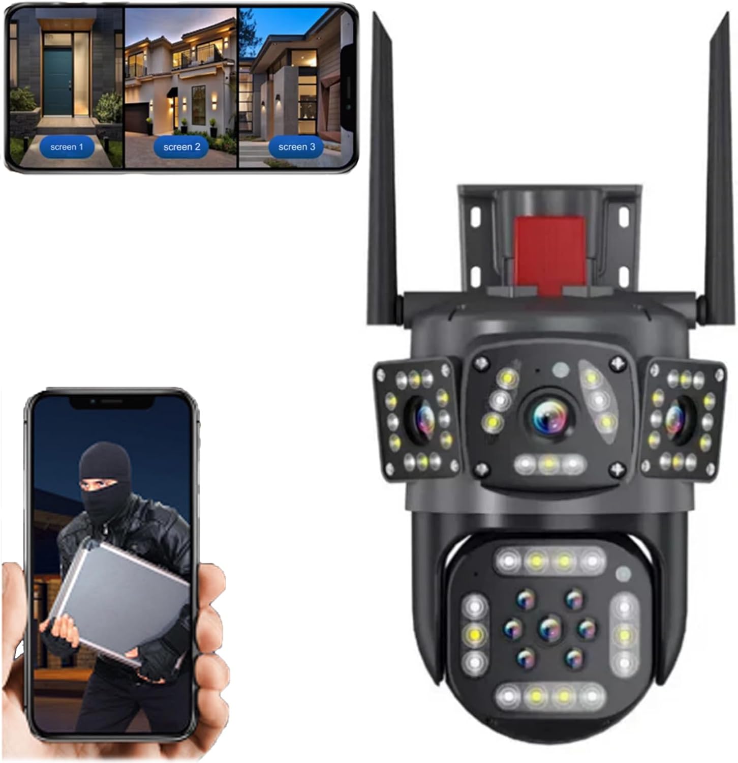 Camara Seguridad Inalambrica Impermeable Inteligente Vision Nocturna