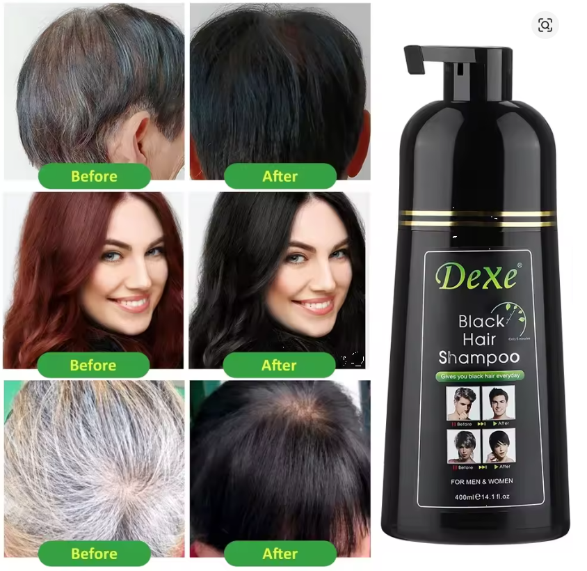 Shampoo Tinte Para Cabello Cubre Canas Negro Natural