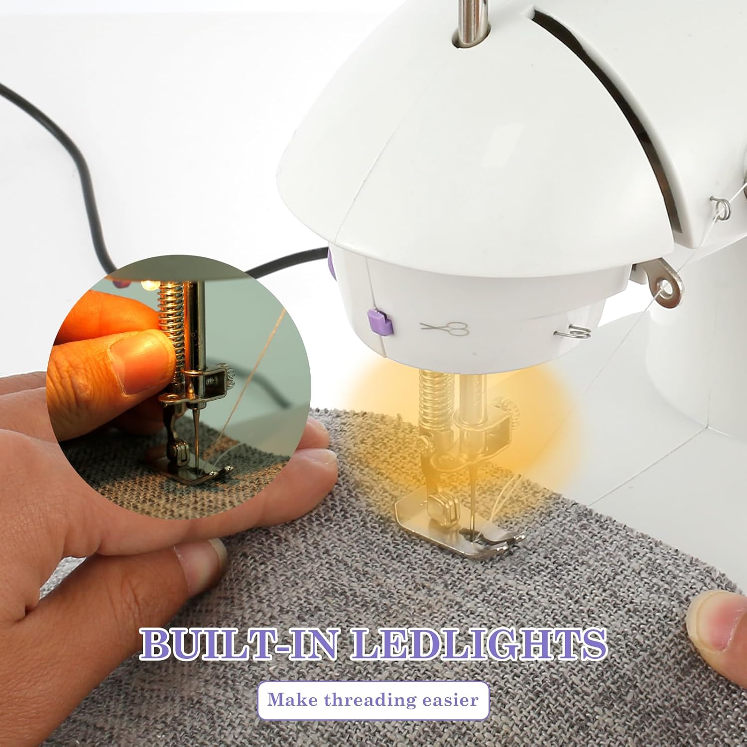 Maquina de Coser Portatil con pedal y Accesorios