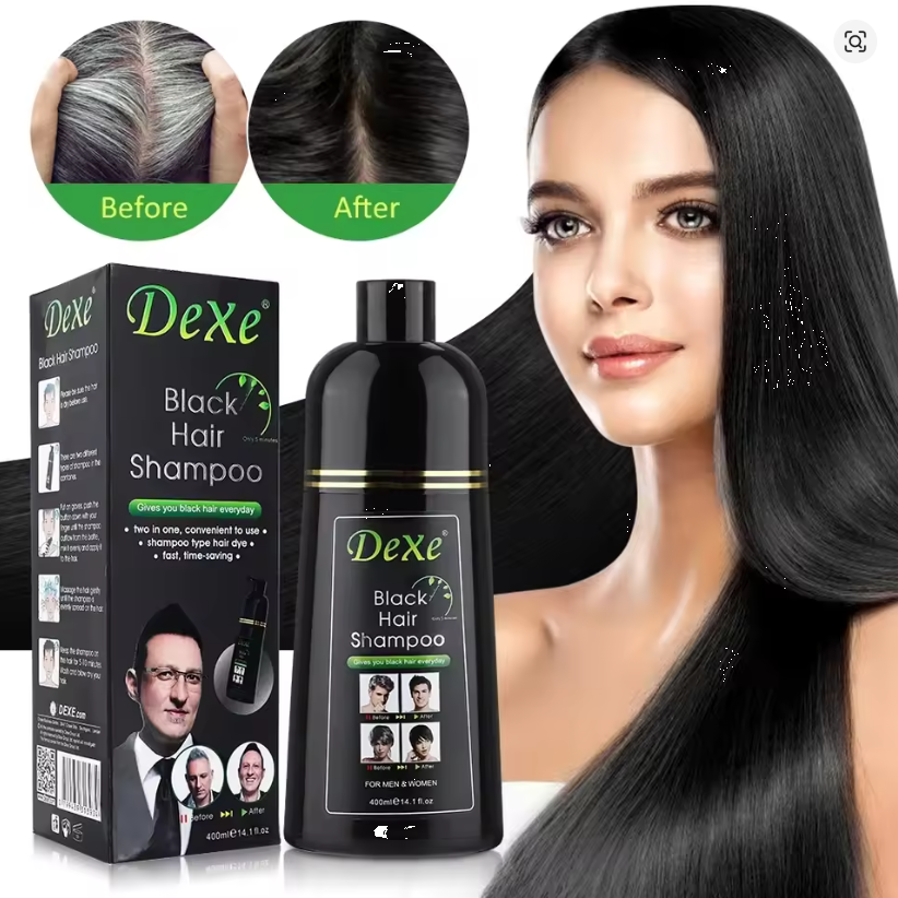 Shampoo Tinte Para Cabello Cubre Canas Negro Natural