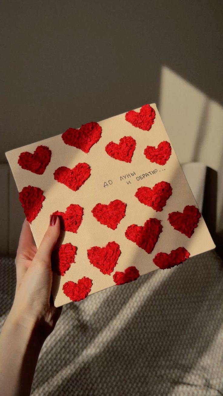 Red Heart Textured Tissue Paper Art on MDF BOARD