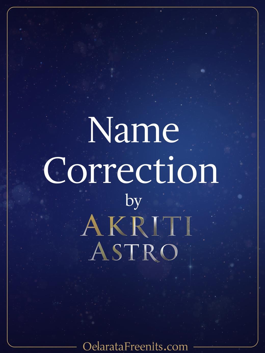 name correction by akriti astro