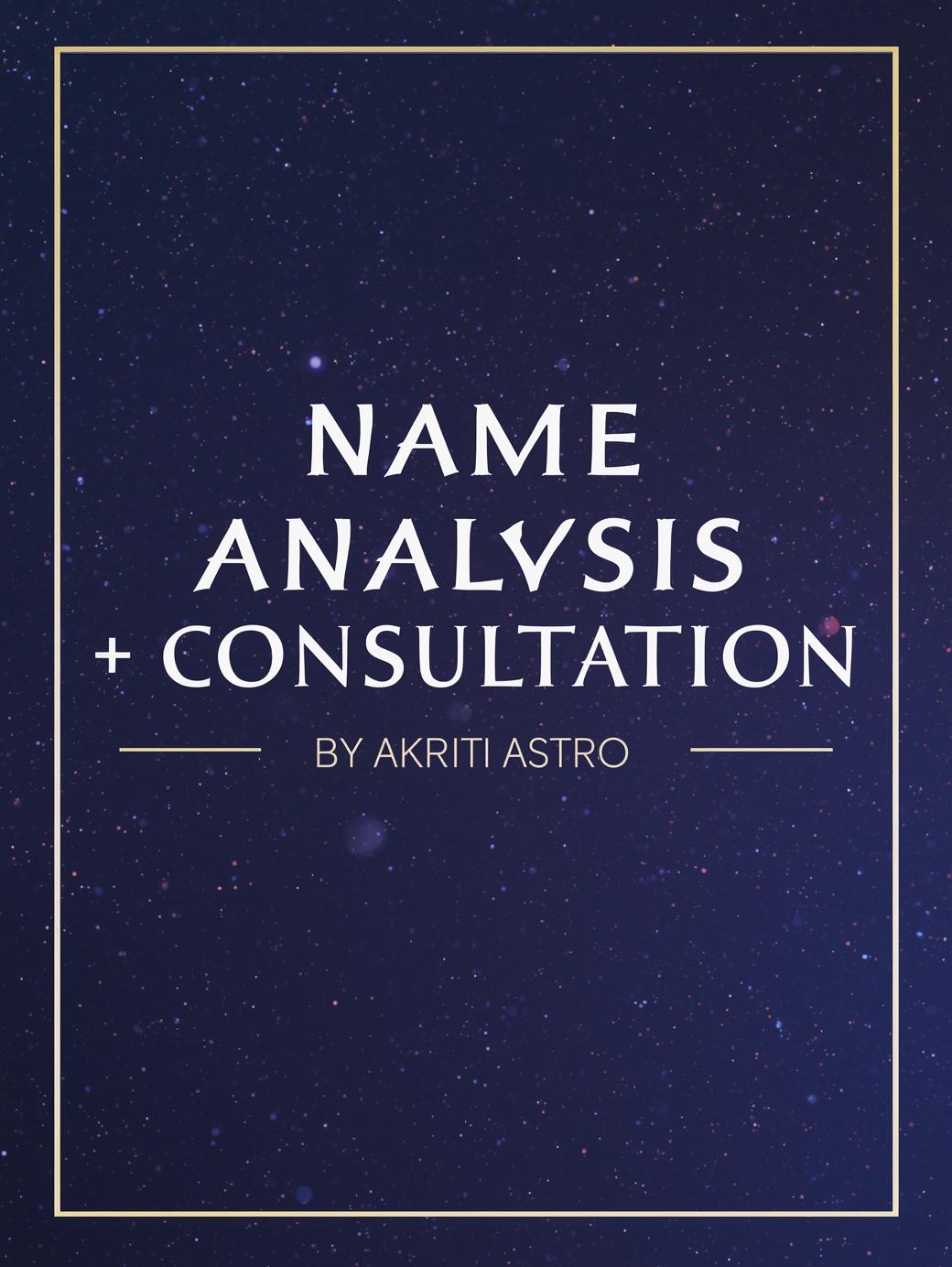 name analytsis + consultation