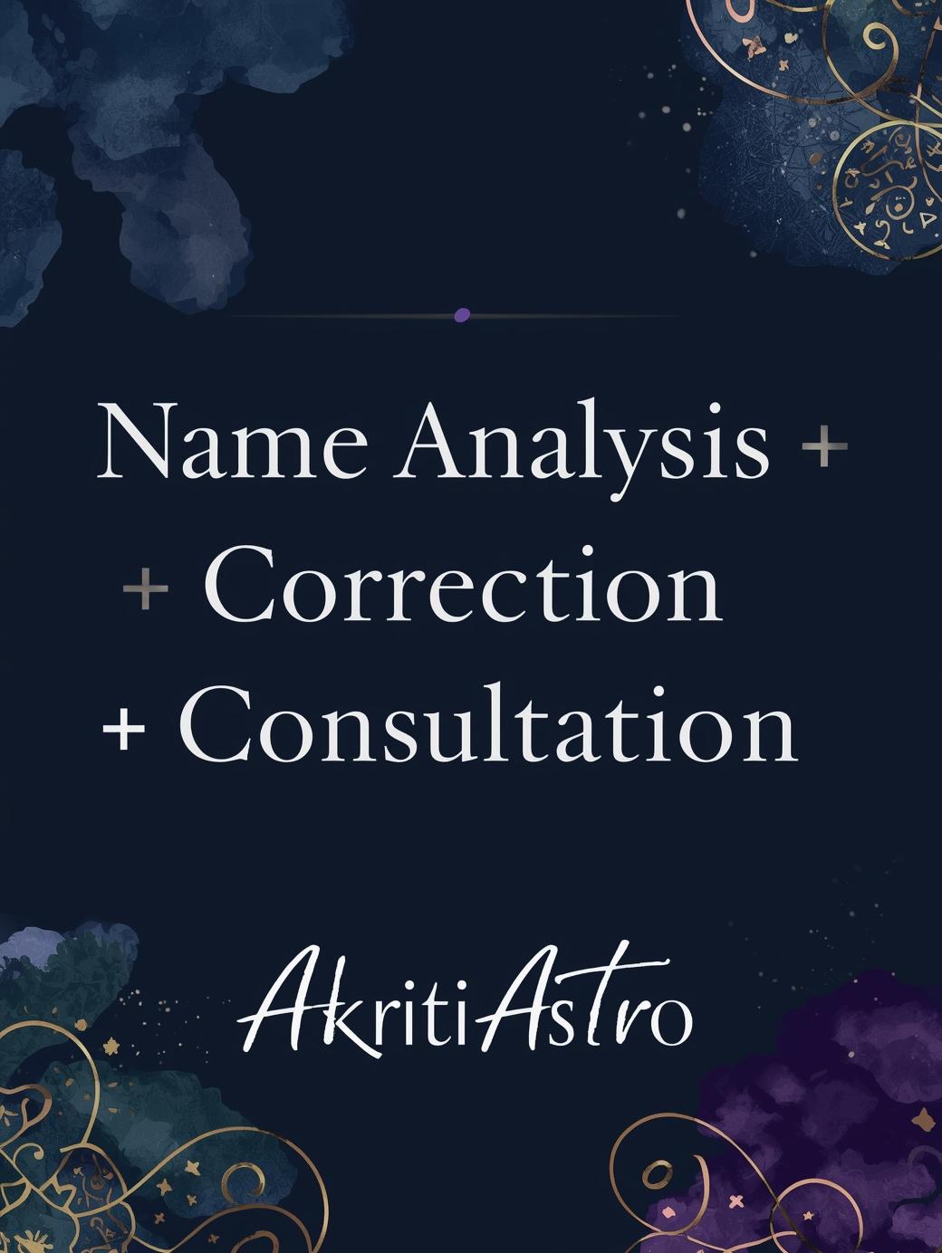 name analysis+correction+consultation