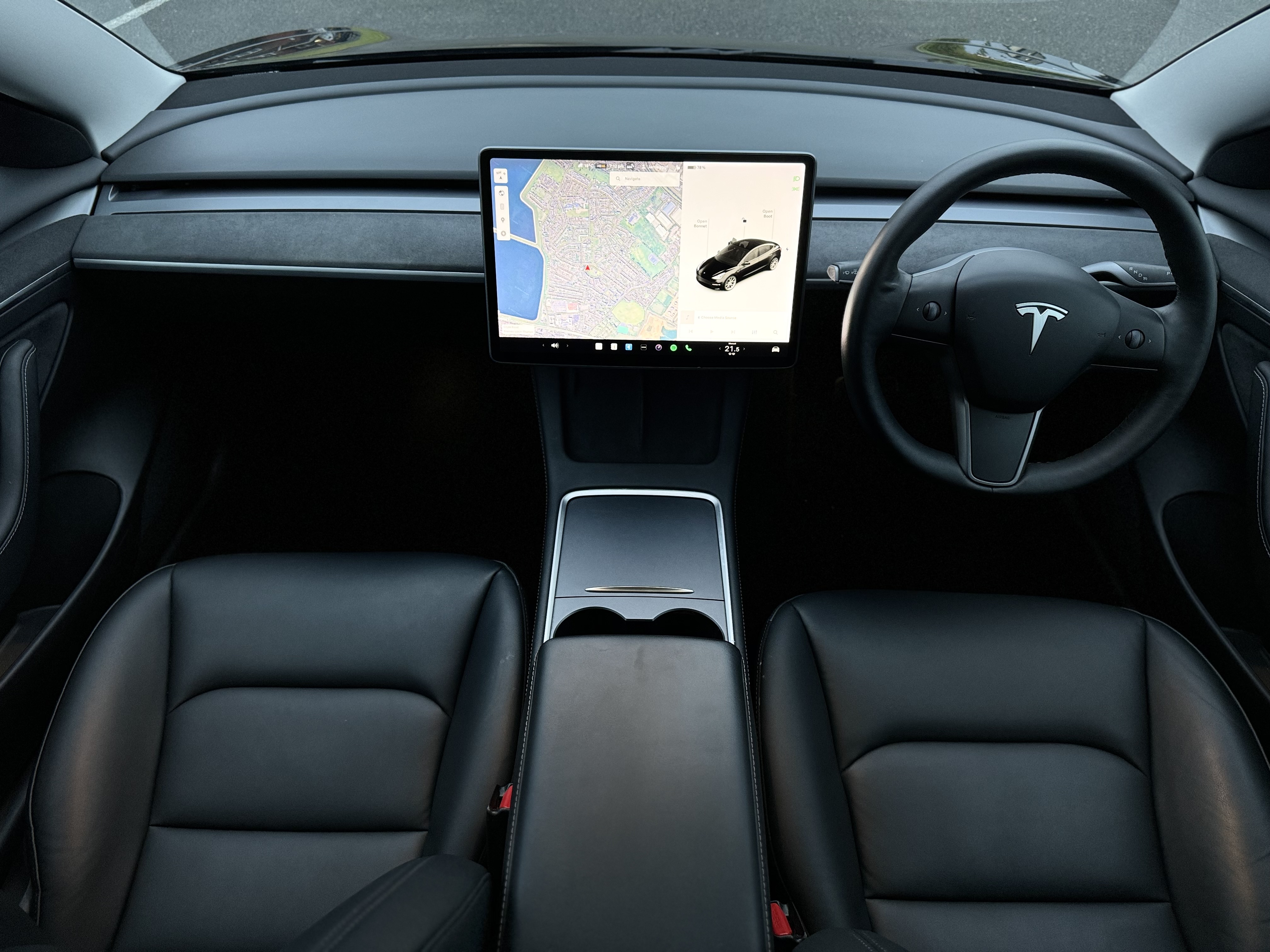ALCANTARA DASHBOARD AND DOOR TRIMS FOR MODEL 3