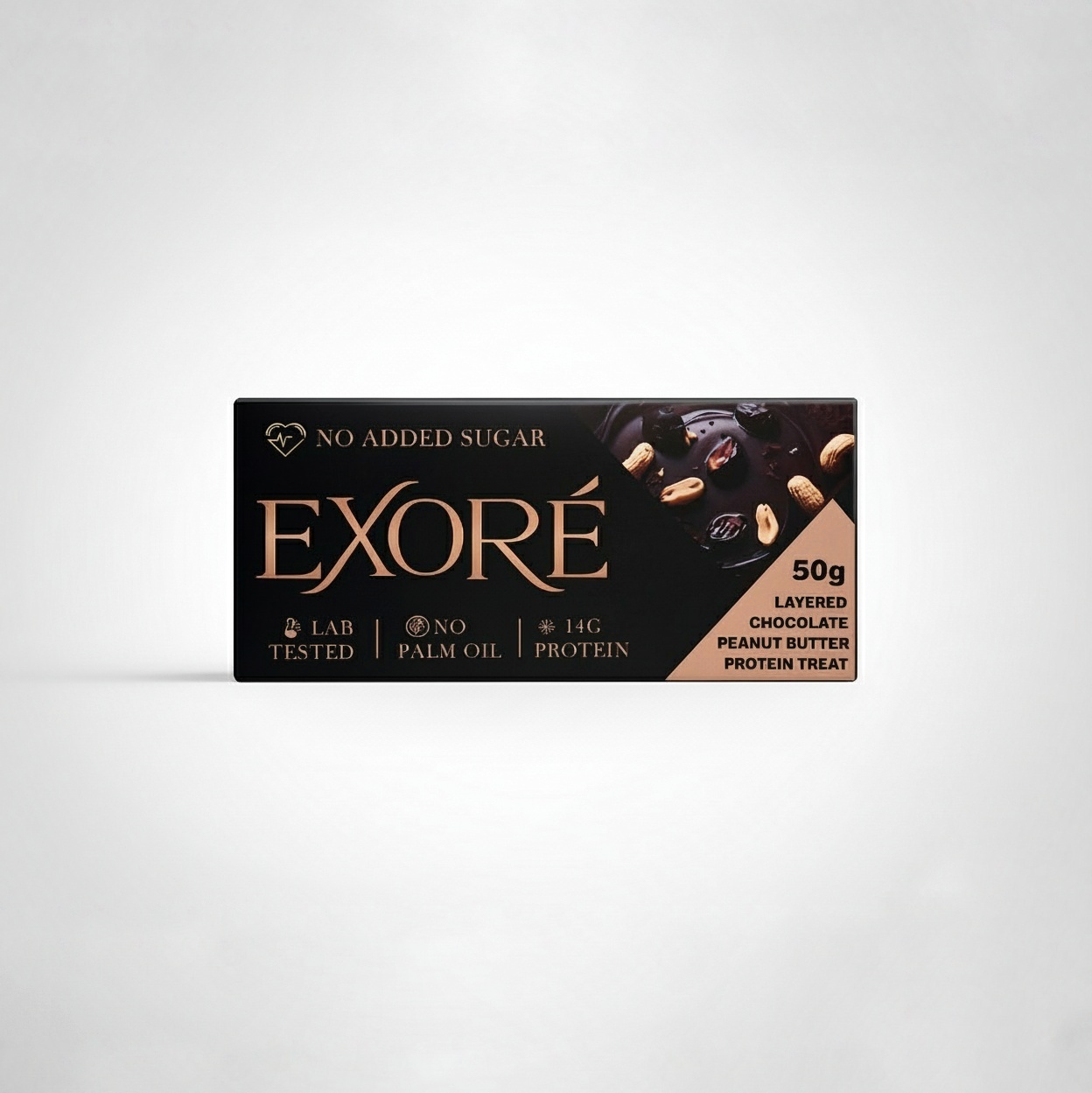 EXORÉ Layered Chocolate  Peanut Butter Protein Treat (Pack of 2)