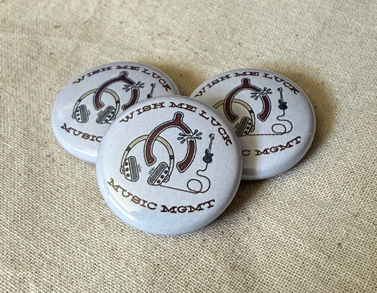 Wish Me Luck Buttons