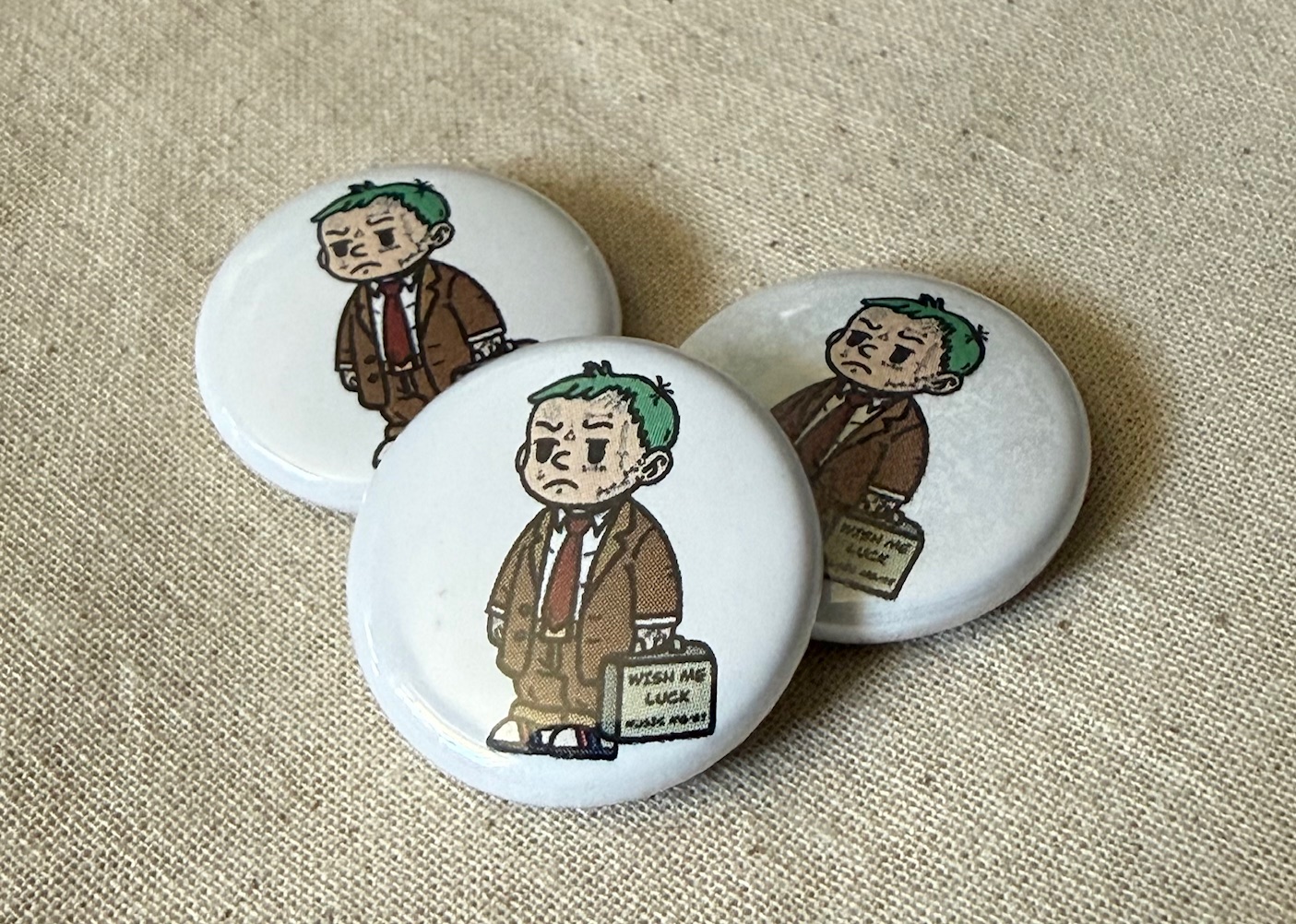 Wish Me Luck Buttons