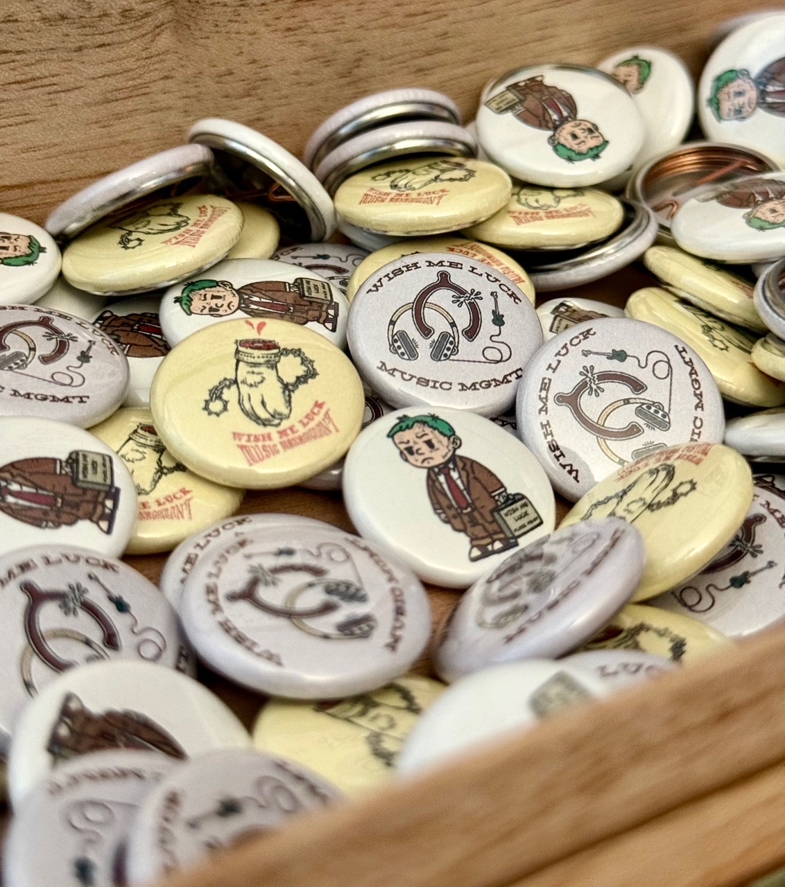 Wish Me Luck Buttons