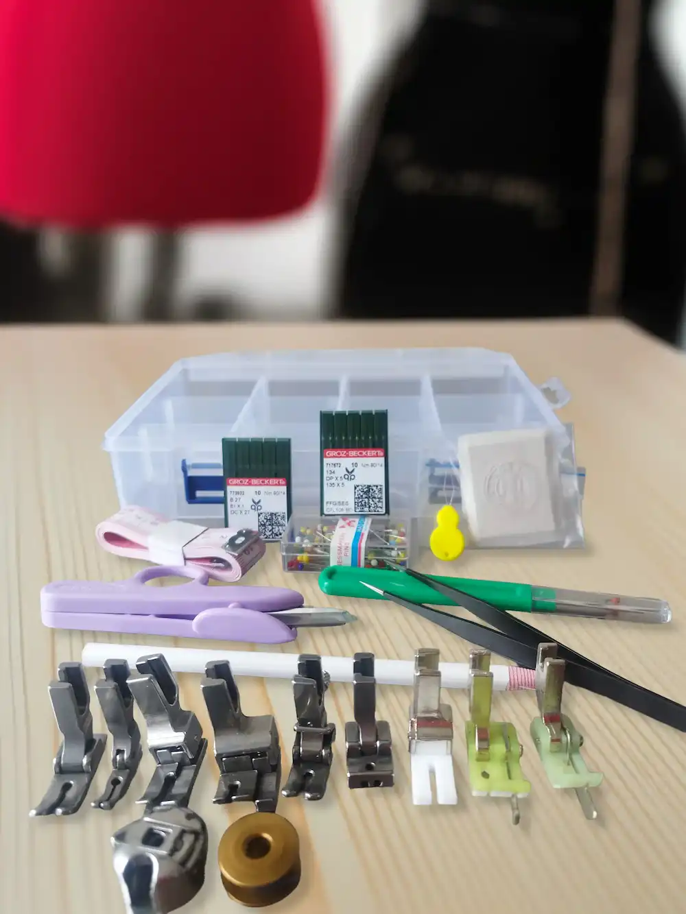 Caja Organizadora con accesorios para Costura Industrial