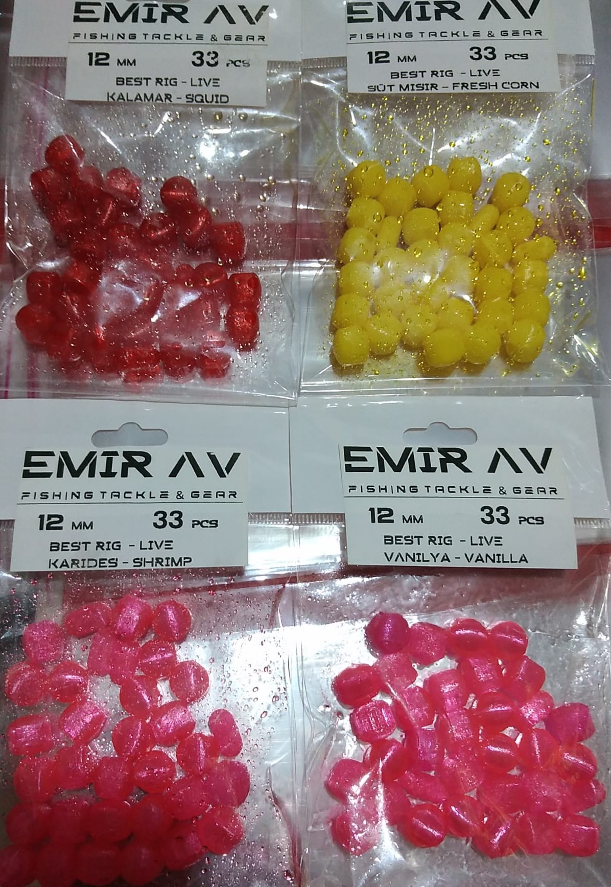 12mm Boili - Silikon Yem - Canlı Yem Muadili 33 Adet