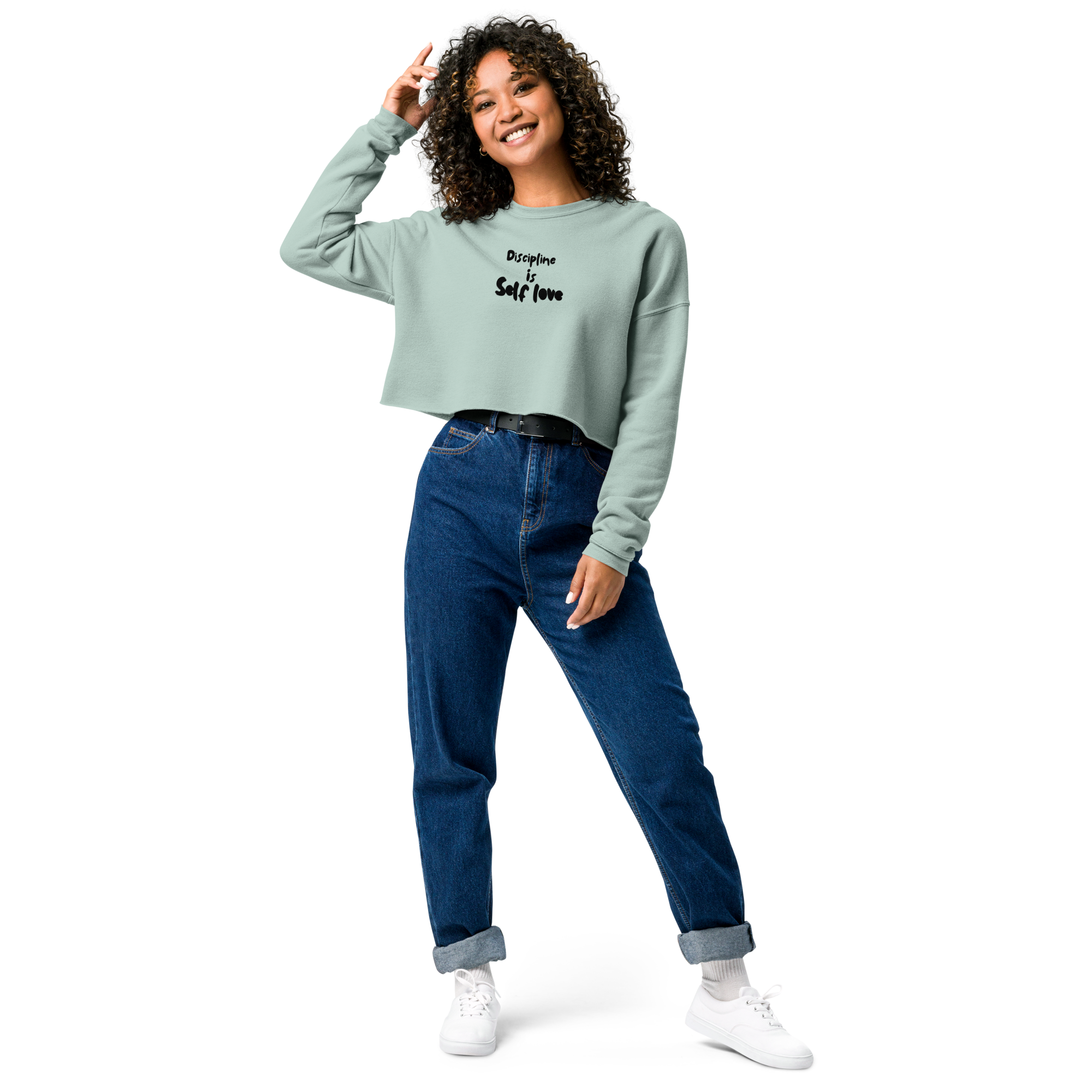 Discipline is self love Crop Sweatshirt
