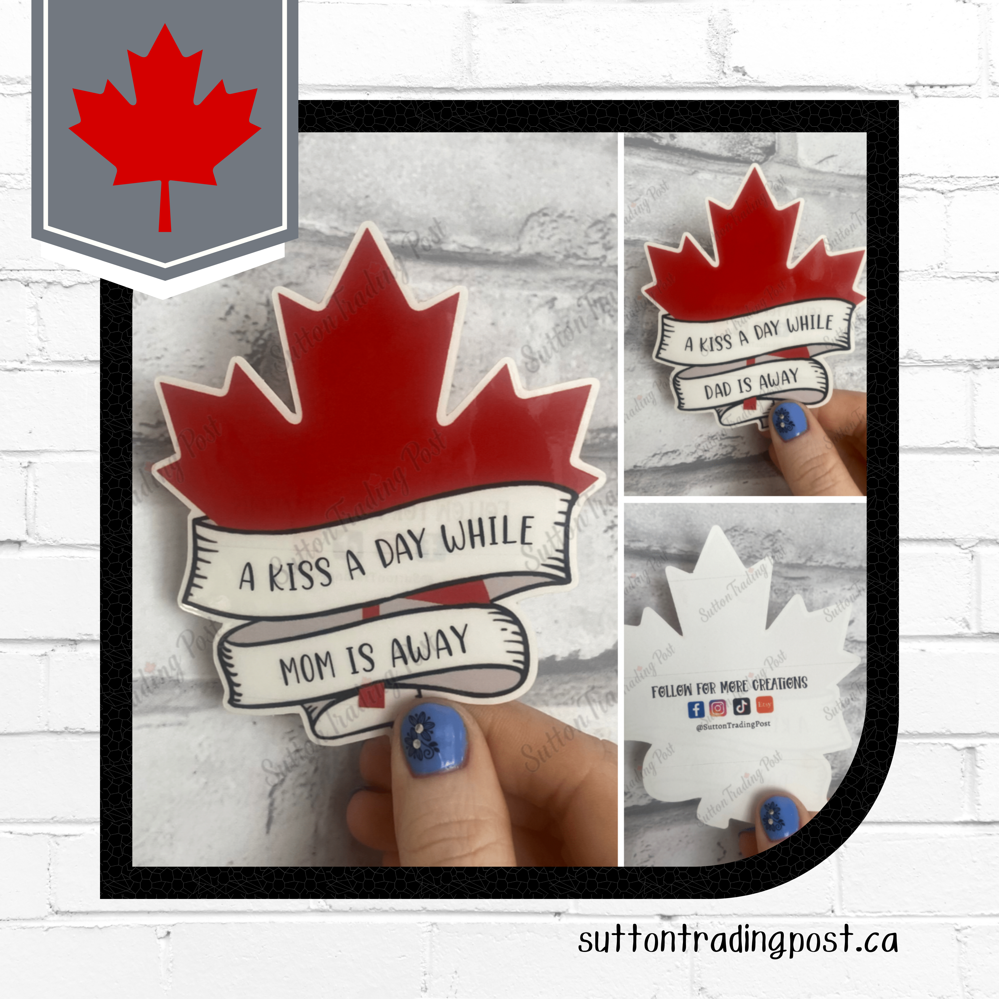 Kiss a Day Candy Jar Sticker