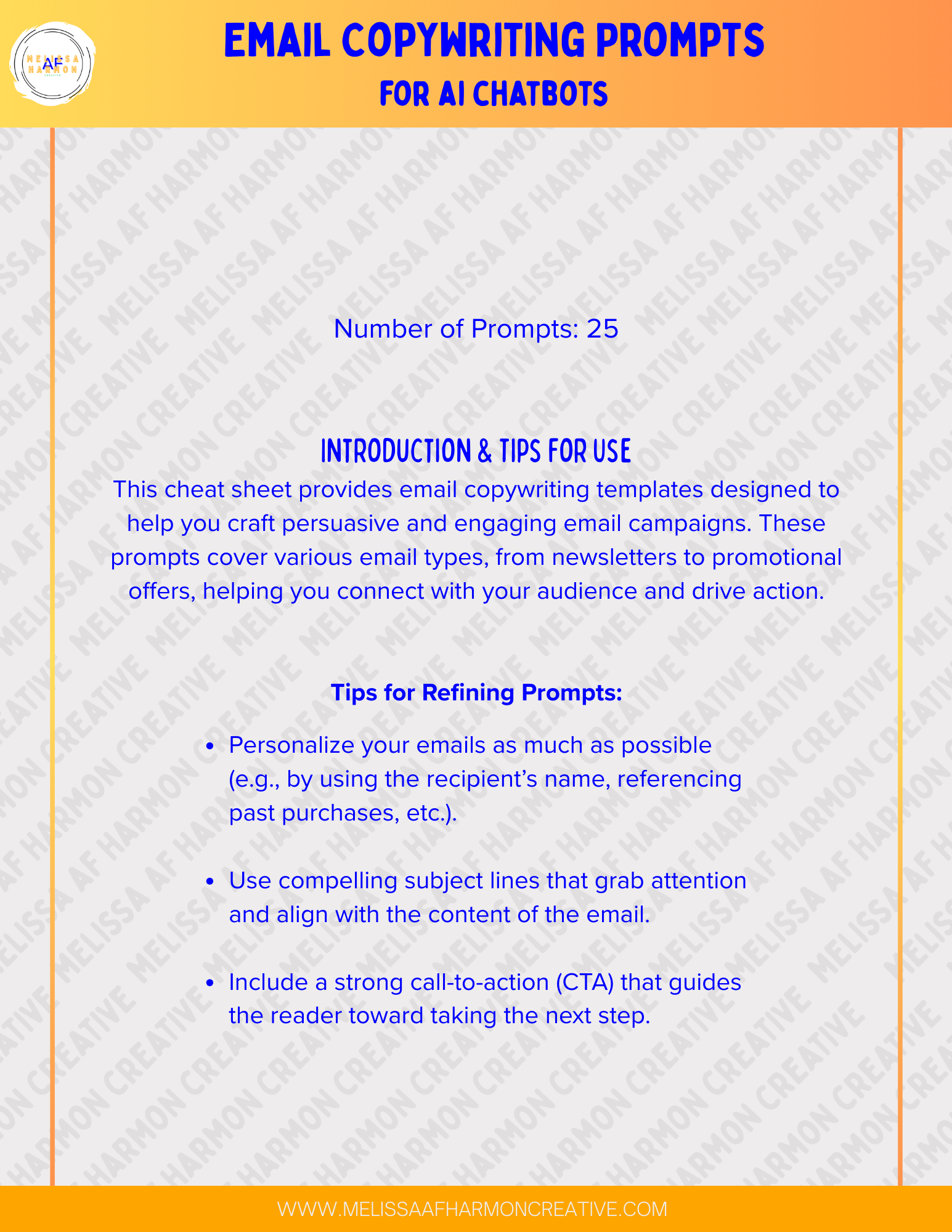 Email Copywriting Prompts for AI Chatbots