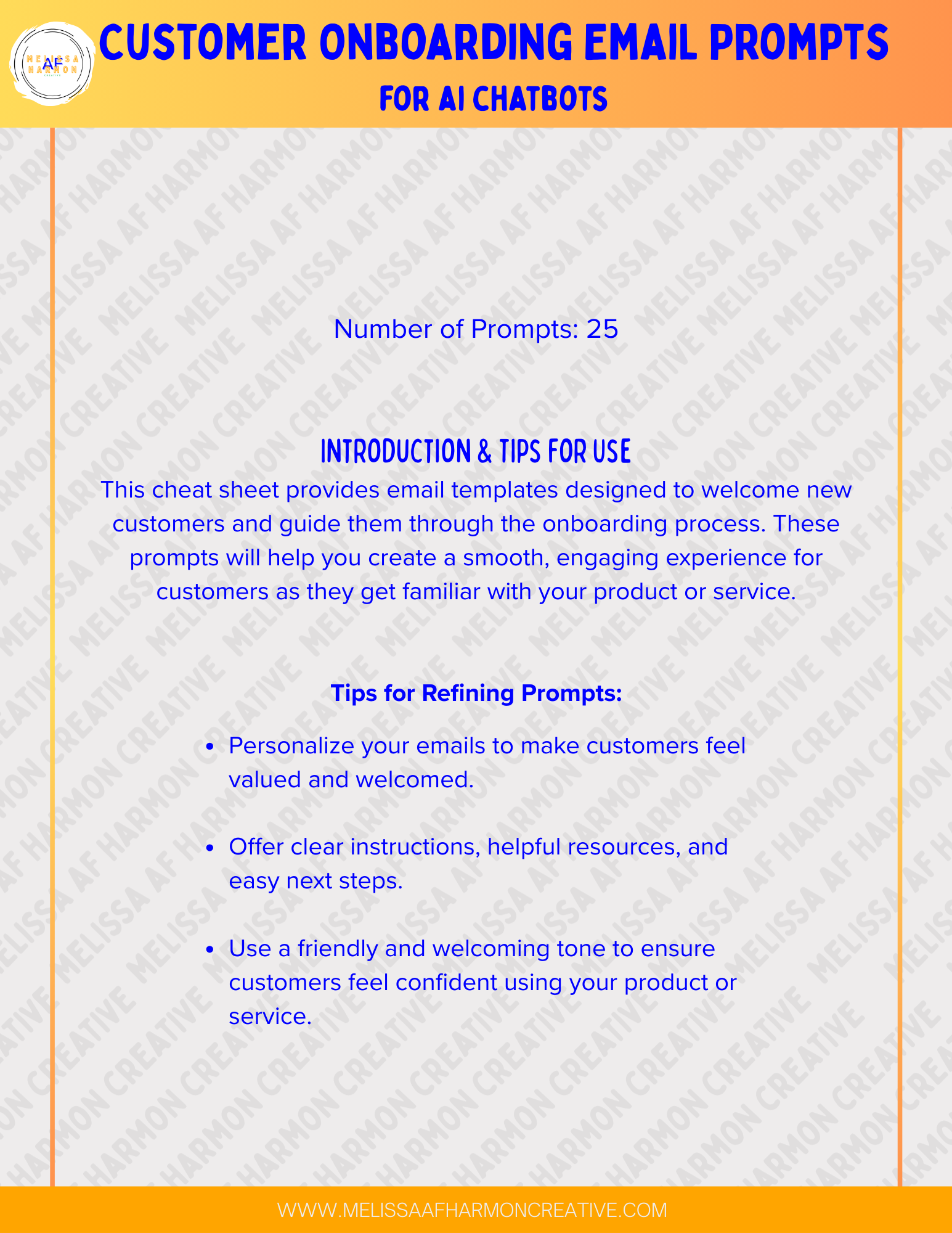 Customer Onboarding Email Prompts