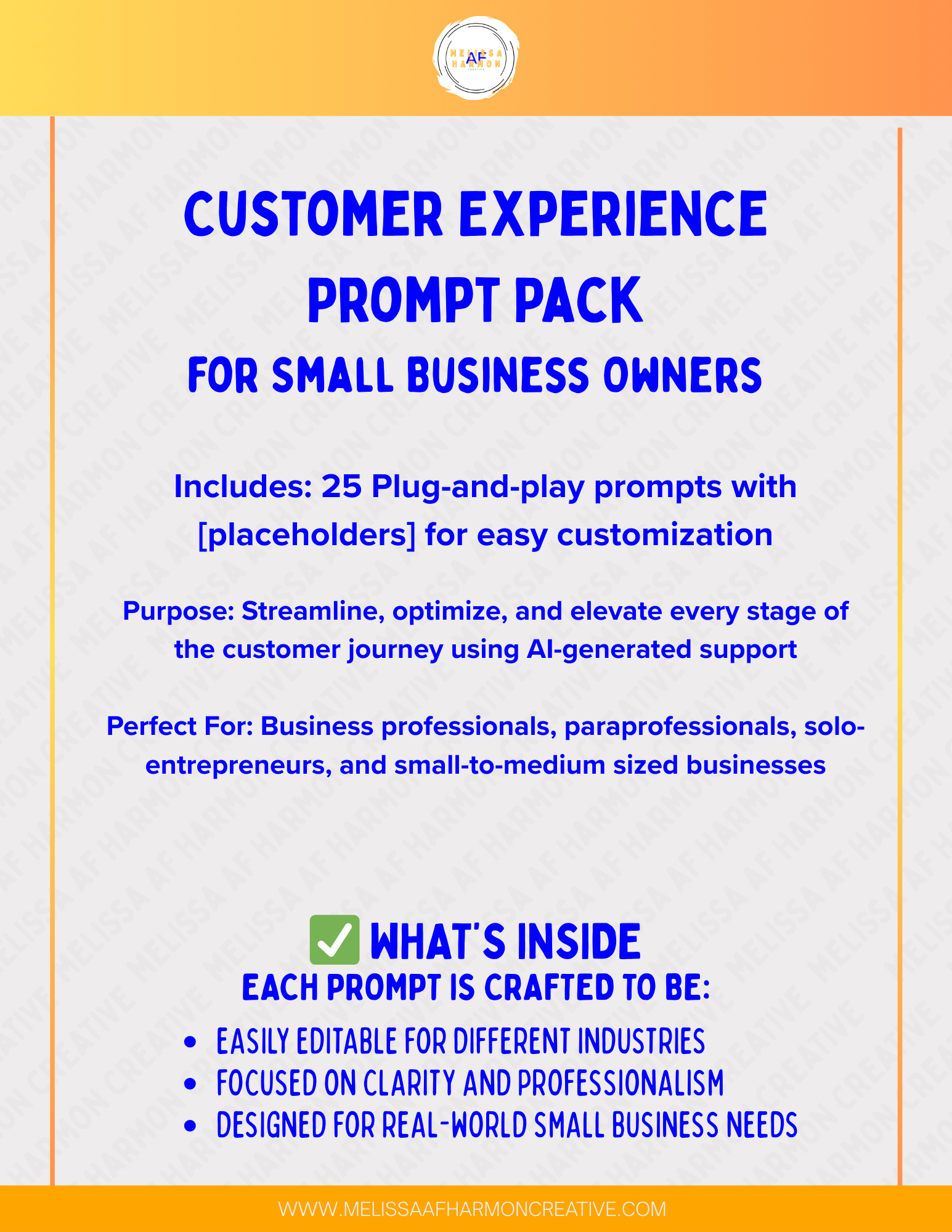 Customer Experience Prompt Pack