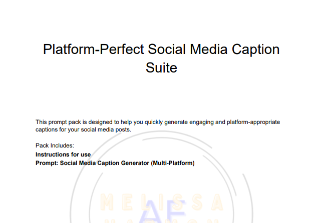Platform-Perfect Social Media Caption Suite