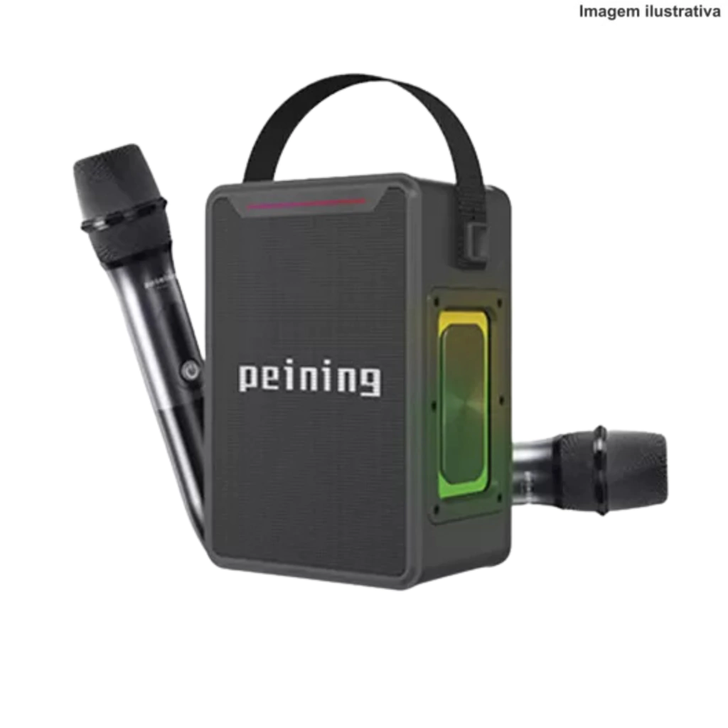 CAIXA DE SOM 150W C/ 2 MICROFONES ALÇA PEI-SP09