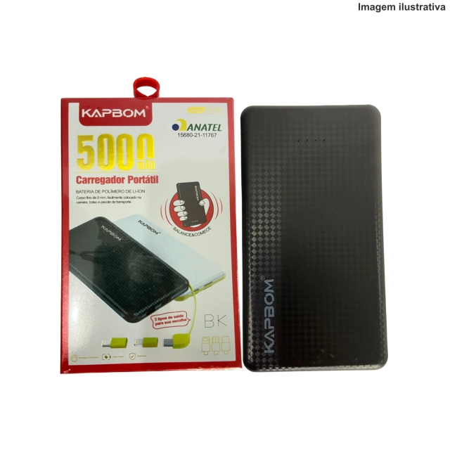 CARREGADOR PORTATIL 5.000 KA-952 KAPBOM