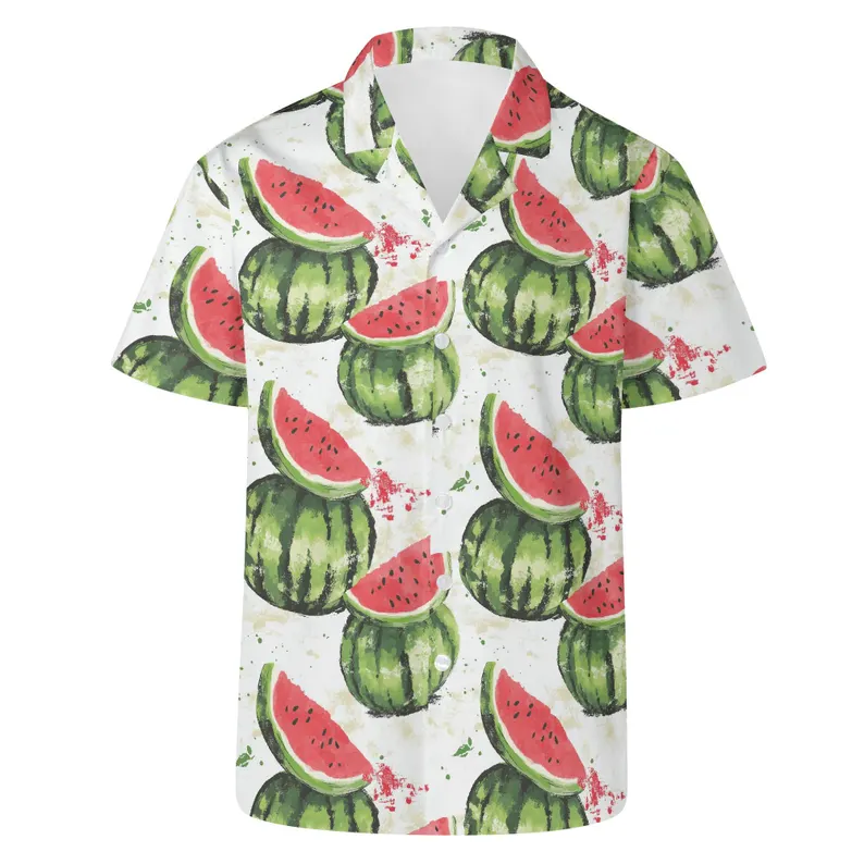 Watermelon Men's All Over Print Casual Hawaiian Shirt
