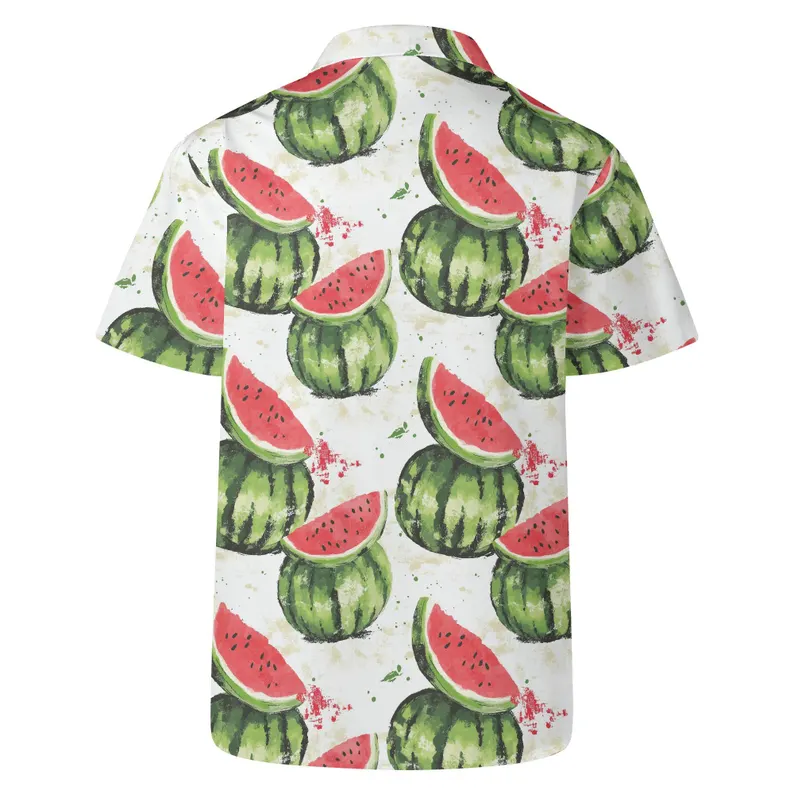 Watermelon Men's All Over Print Casual Hawaiian Shirt