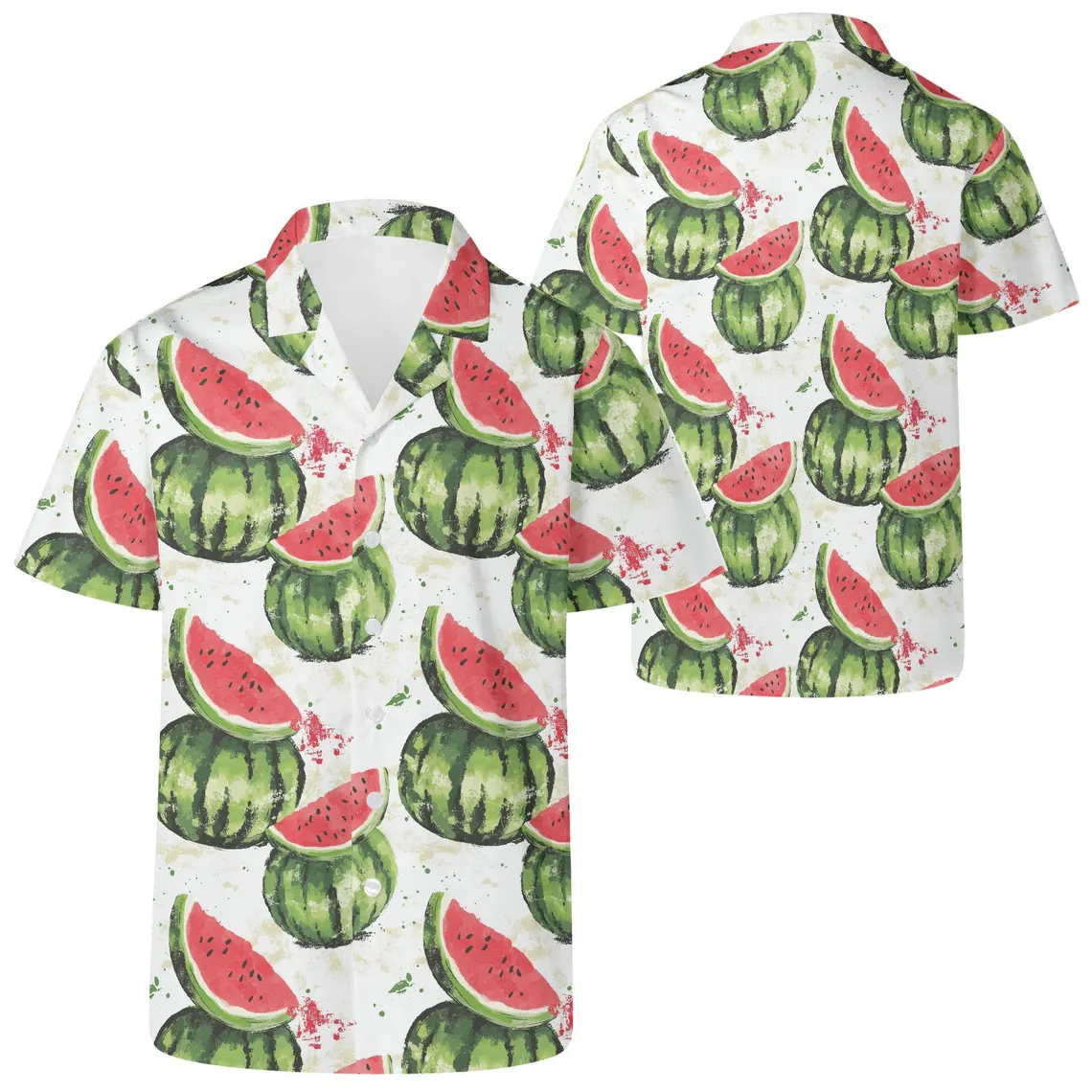 Watermelon Men's All Over Print Casual Hawaiian Shirt