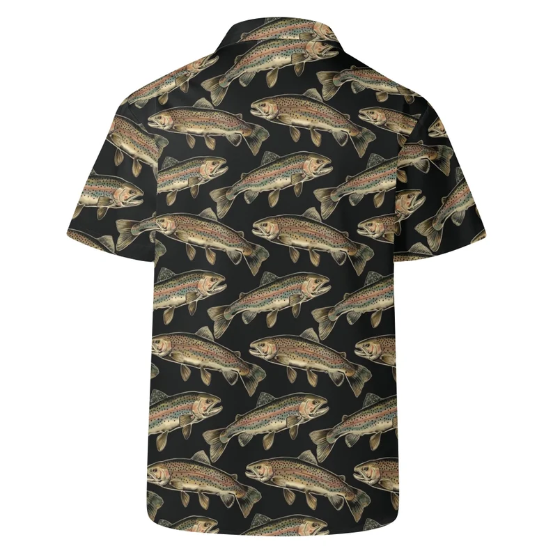 Rainbow Trout Men's Casual Hawaiian Shirt