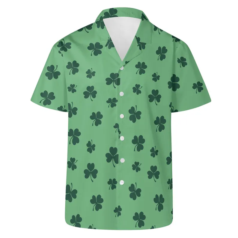 Shamrock Men's All Over Print Casual Hawaiian Shirt