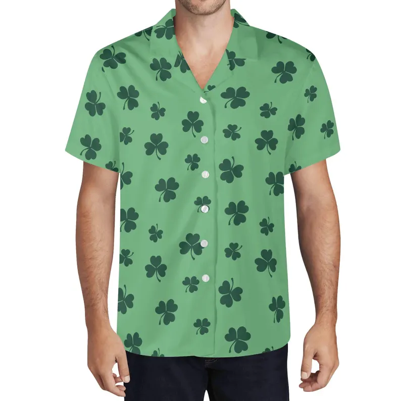 Shamrock Men's All Over Print Casual Hawaiian Shirt