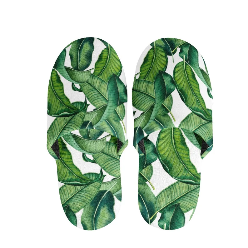 Tropical Leaves Slippers