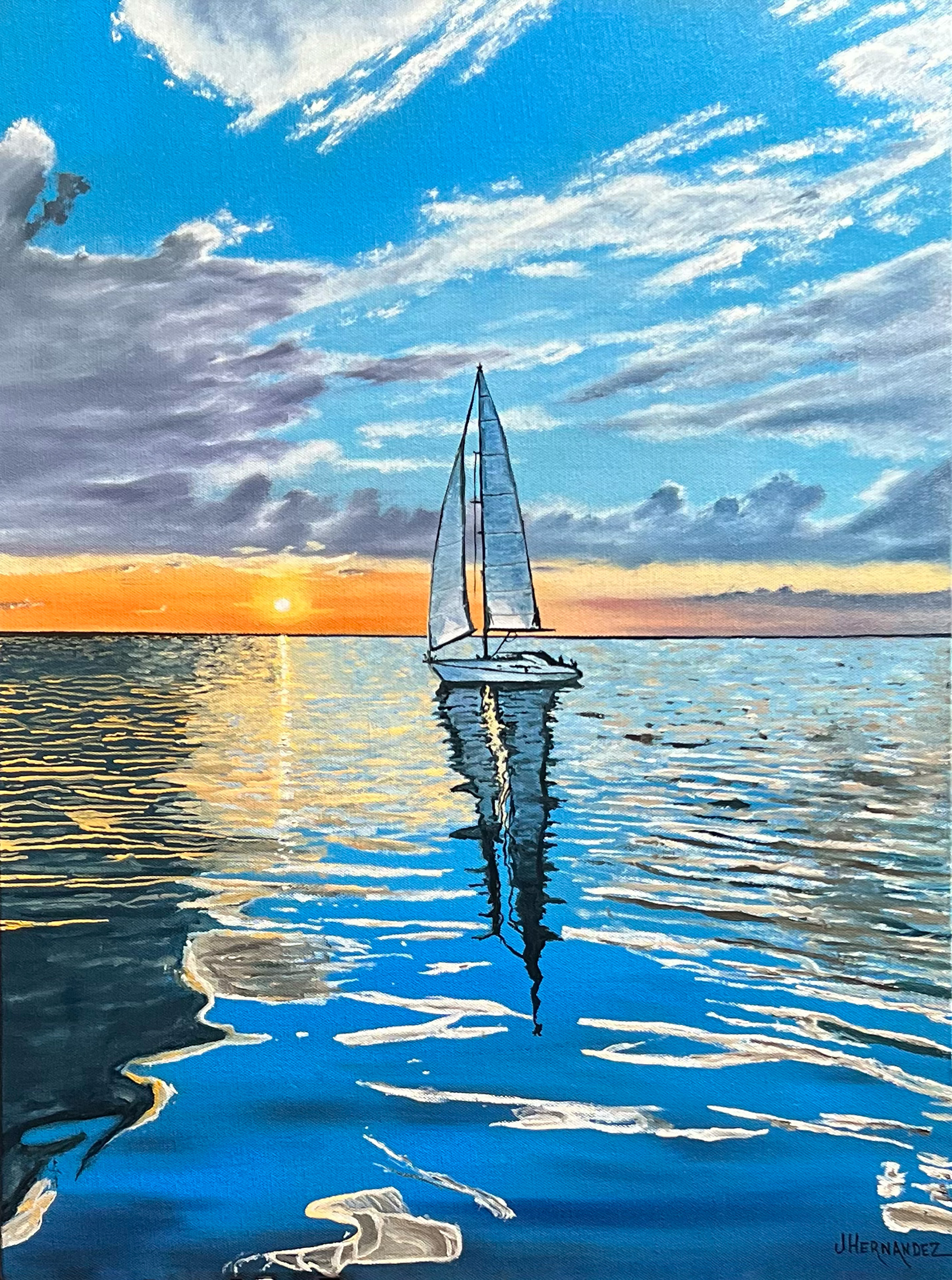 Calm Sails Over Calm Seas