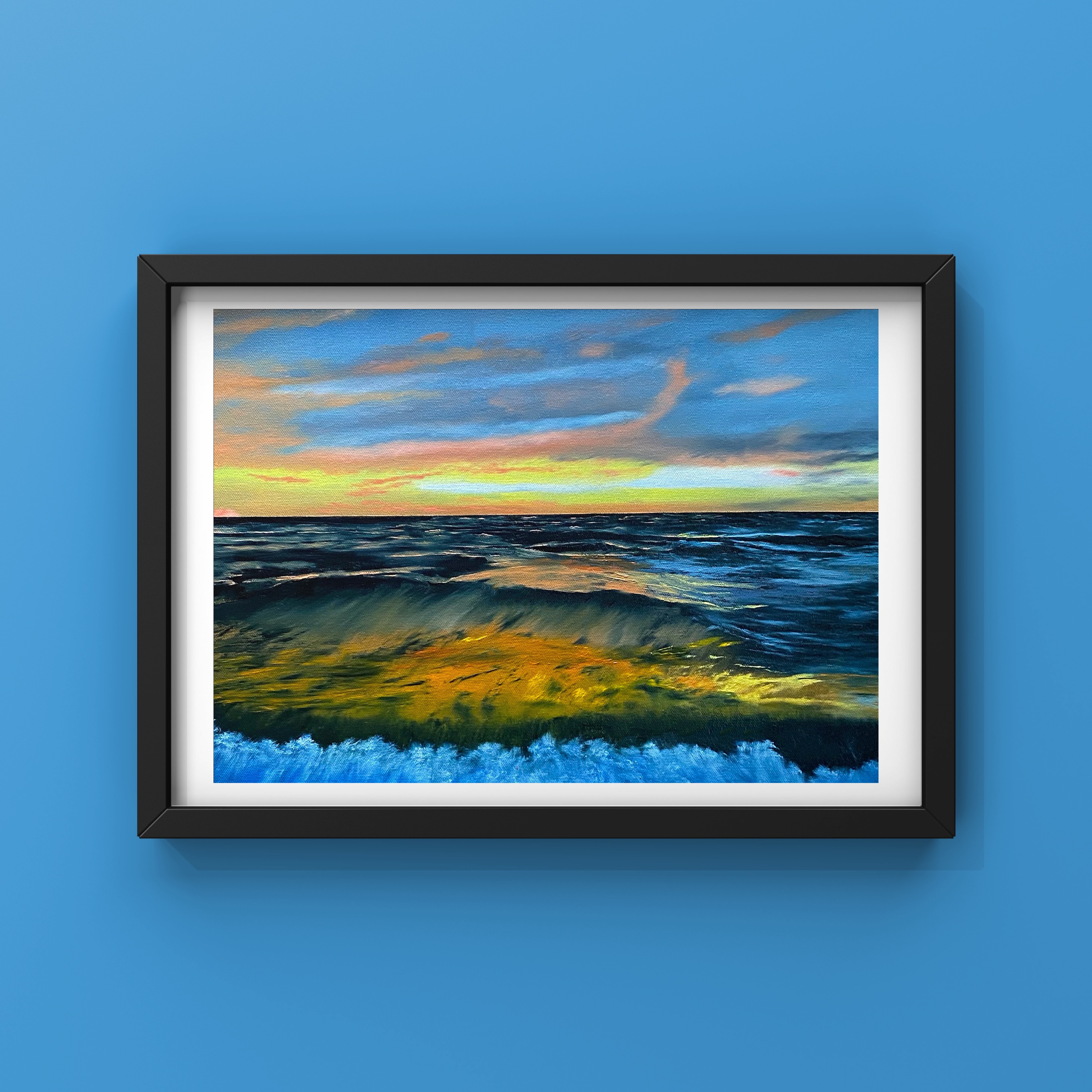 Sun Touched Waves Print