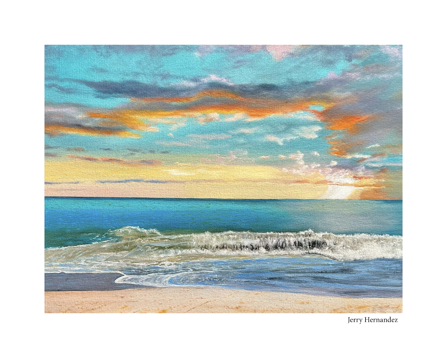 Calm Waves Sunny Skies Seascape Print