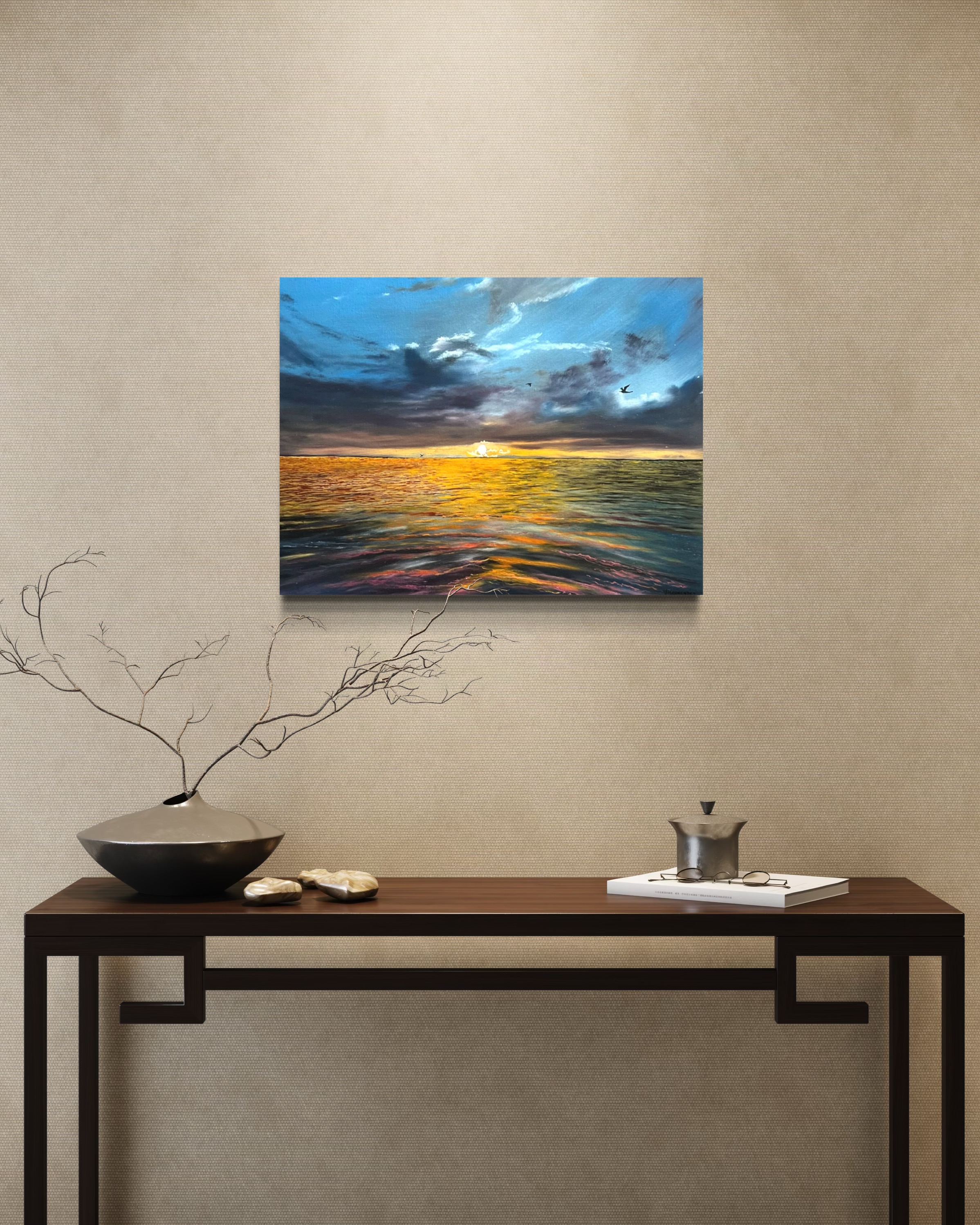 Shimmering Sunset Ocean