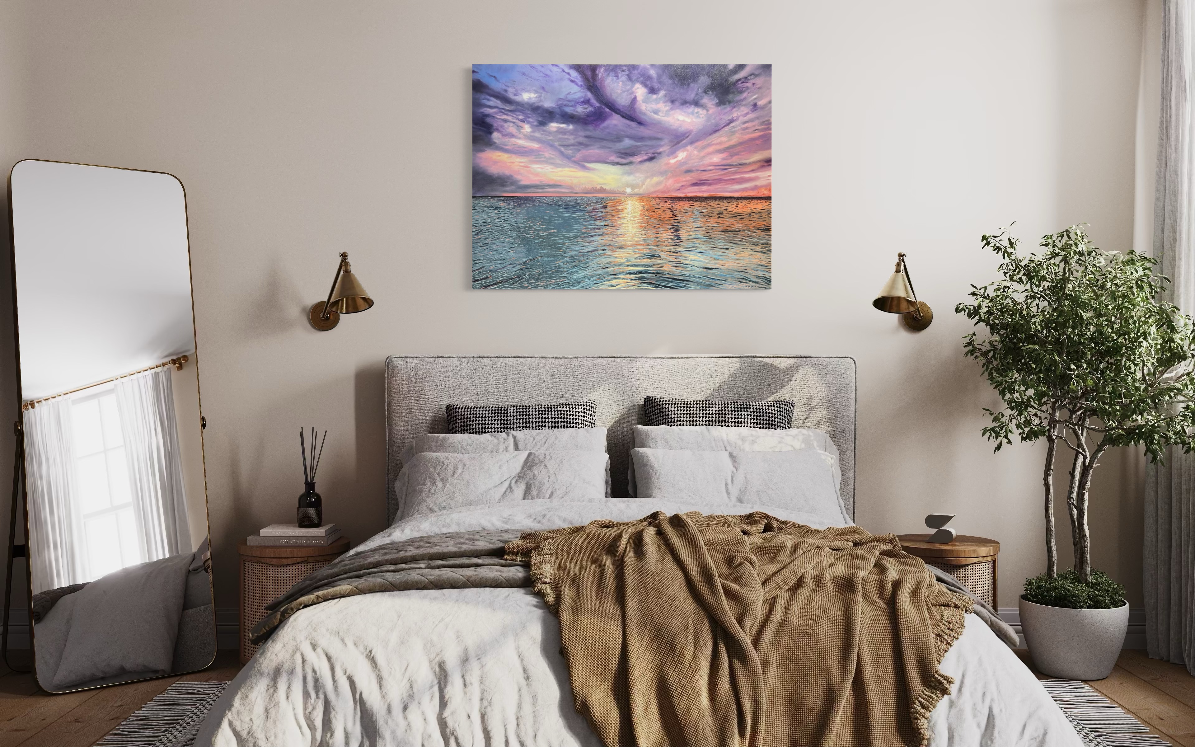 Vast Lavender Skies Over Endless Seas