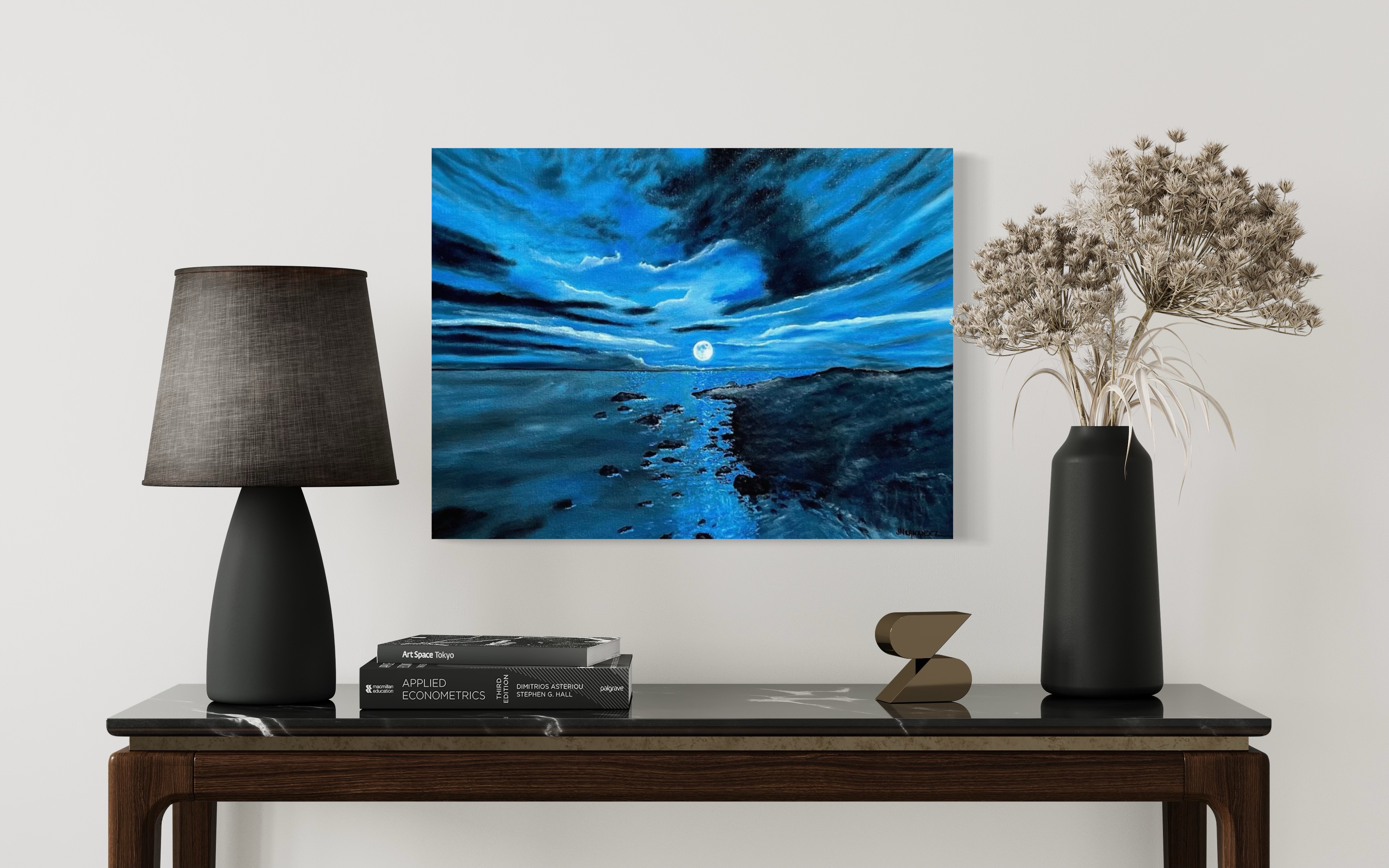 Full Moon Blue Ocean