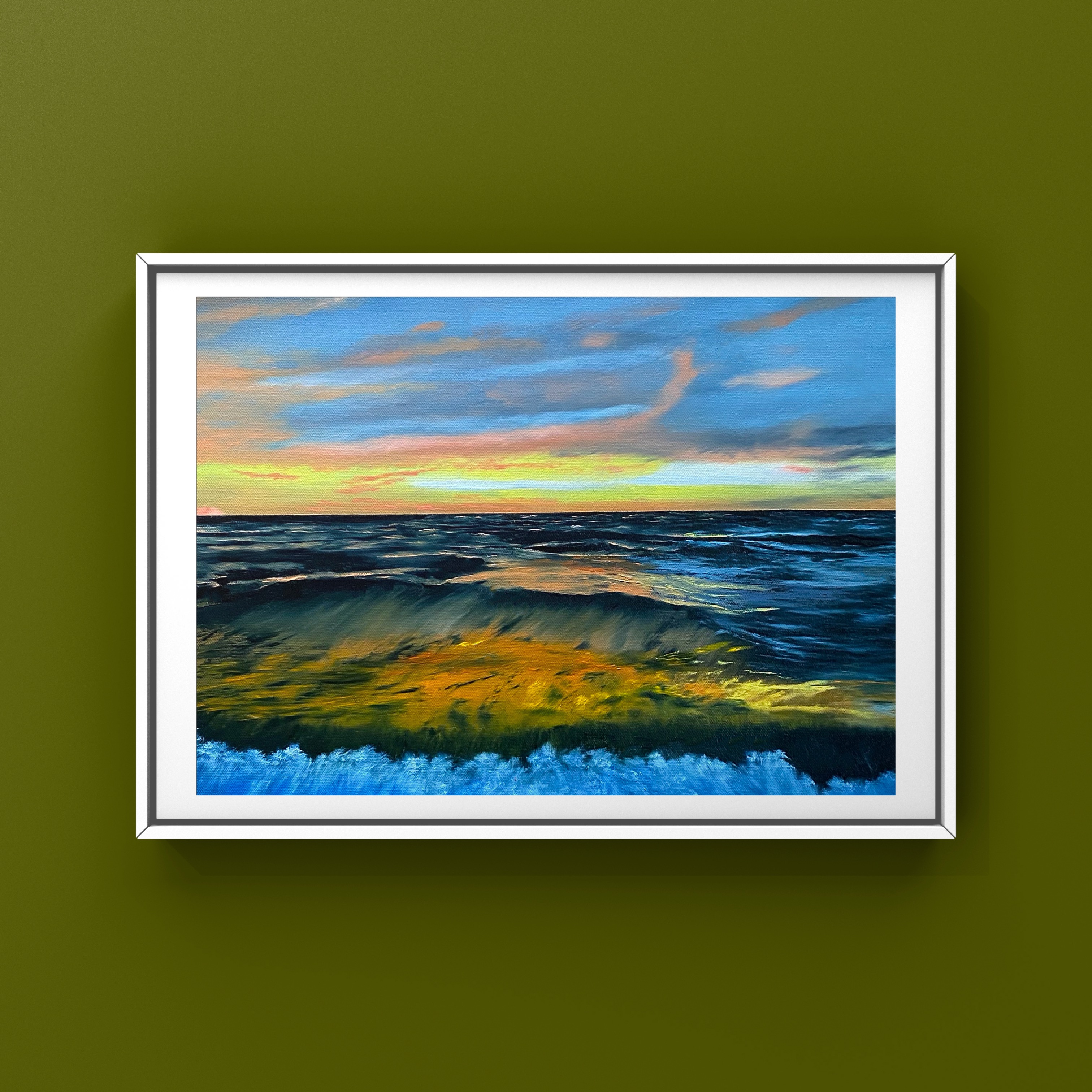 Sun Touched Waves Print